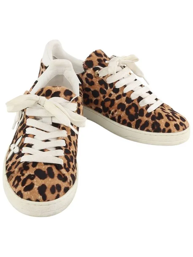 1A5NQK Leopard Front Low Sneakers Size 35 34284 3