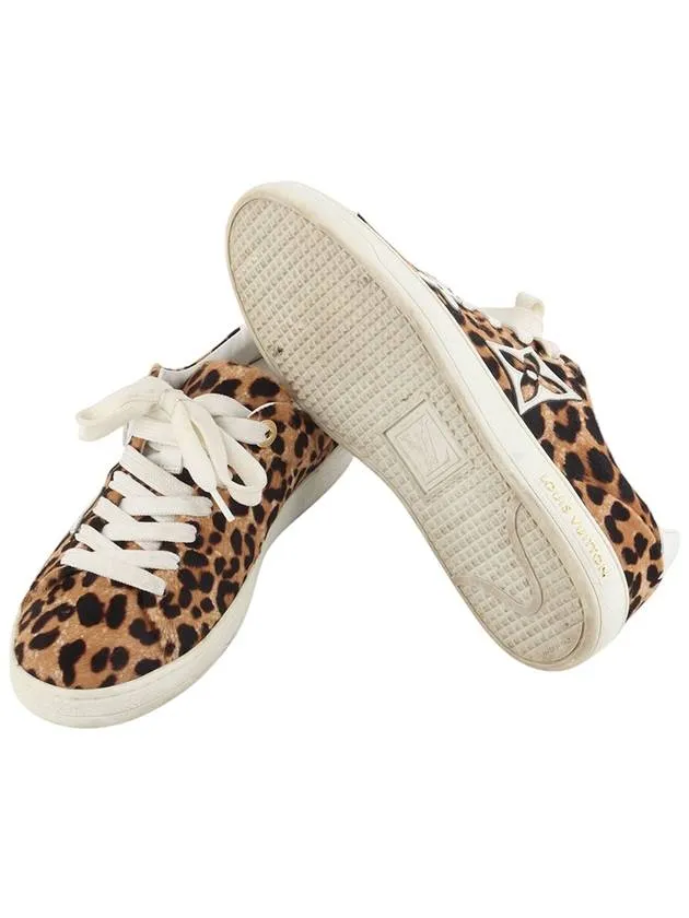 1A5NQK Leopard Front Low Sneakers Size 35 34284 3
