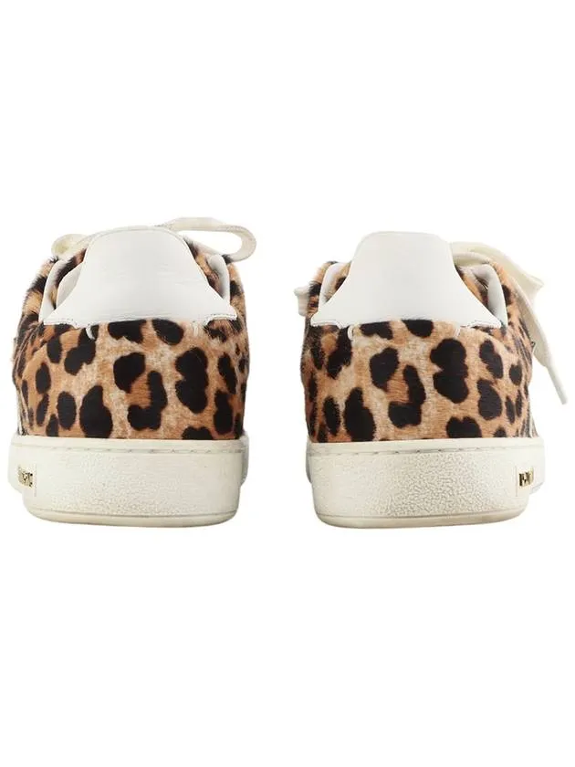 1A5NQK Leopard Front Low Sneakers Size 35 34284 3