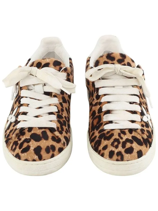 1A5NQK Leopard Front Low Sneakers Size 35 34284 3