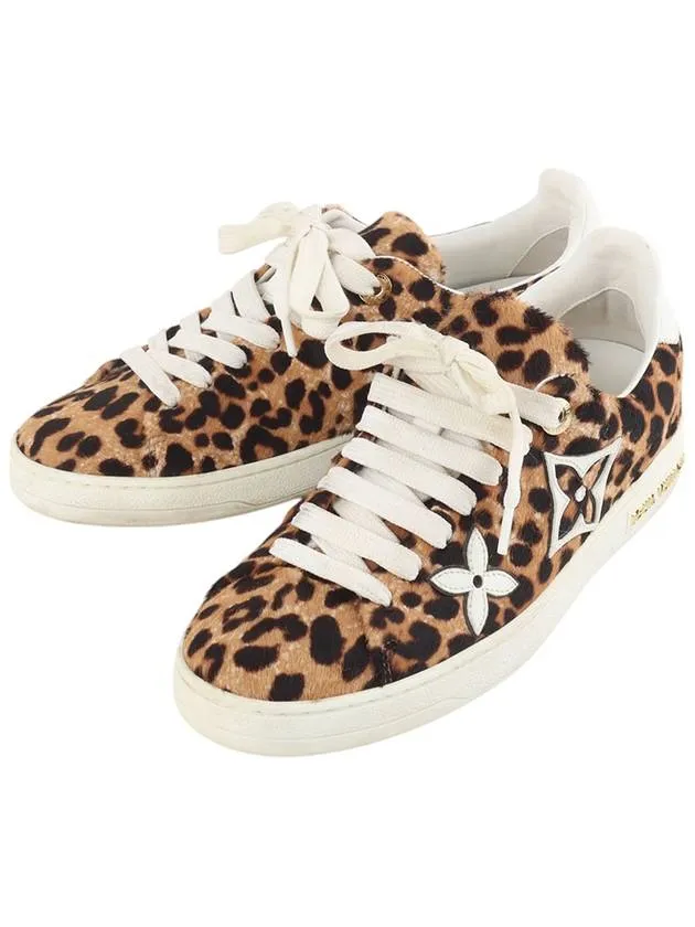 1A5NQK Leopard Front Low Sneakers Size 35 34284 3
