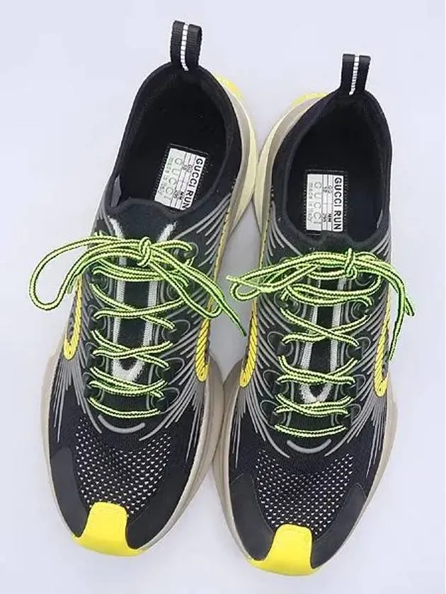 680938 Black Fabric Run Men s Sneakers Size 10