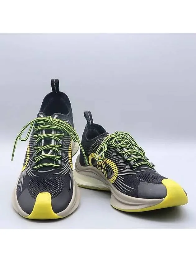 680938 Black Fabric Run Men s Sneakers Size 10