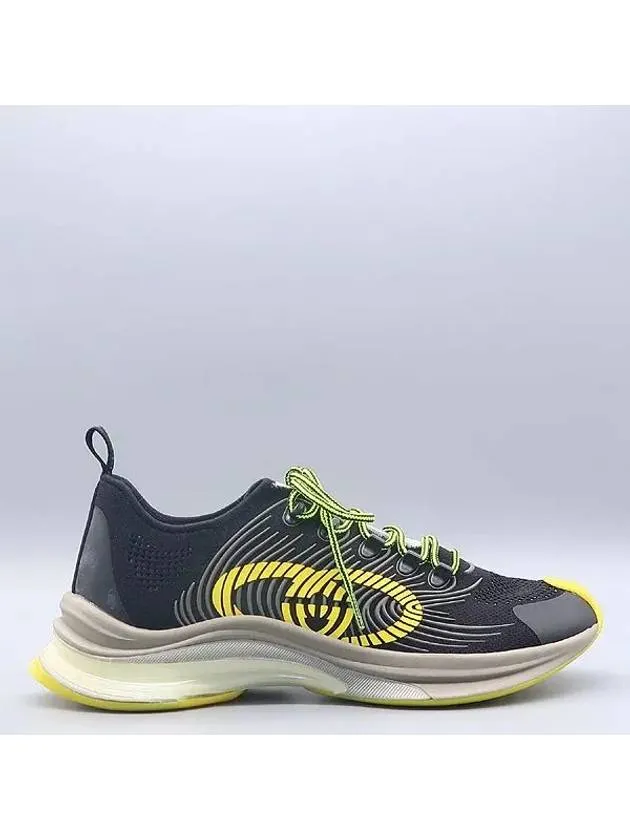 680938 Black Fabric Run Men s Sneakers Size 10