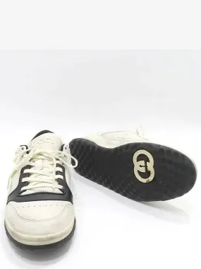 741656 White Fabric Black Leather Trim MAC80 Dirty Men s Sneakers 8 275MM