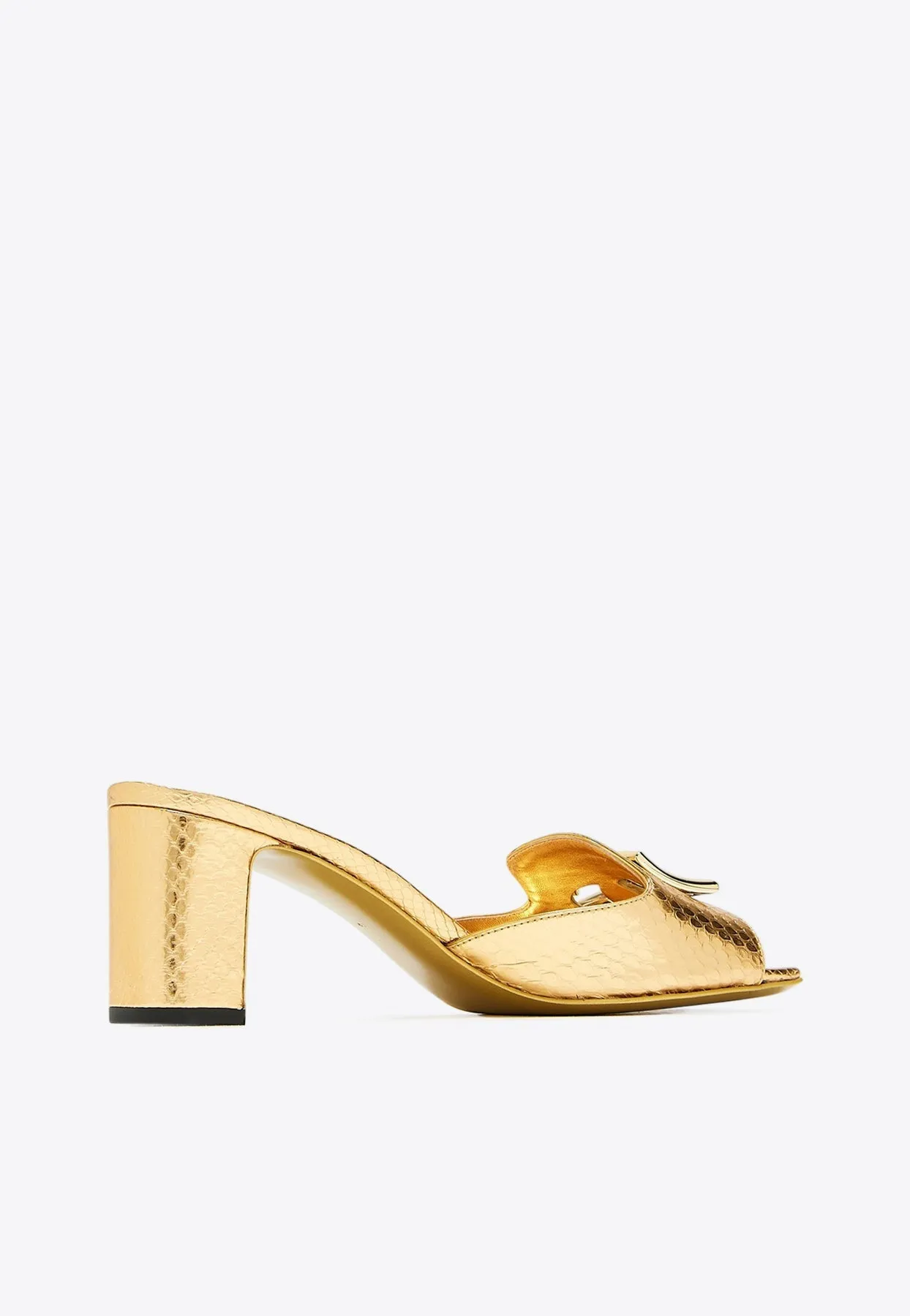 Abaya 60 Python Print Leather Mules