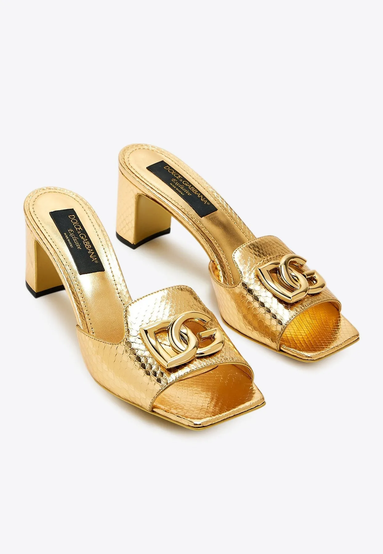 Abaya 60 Python Print Leather Mules
