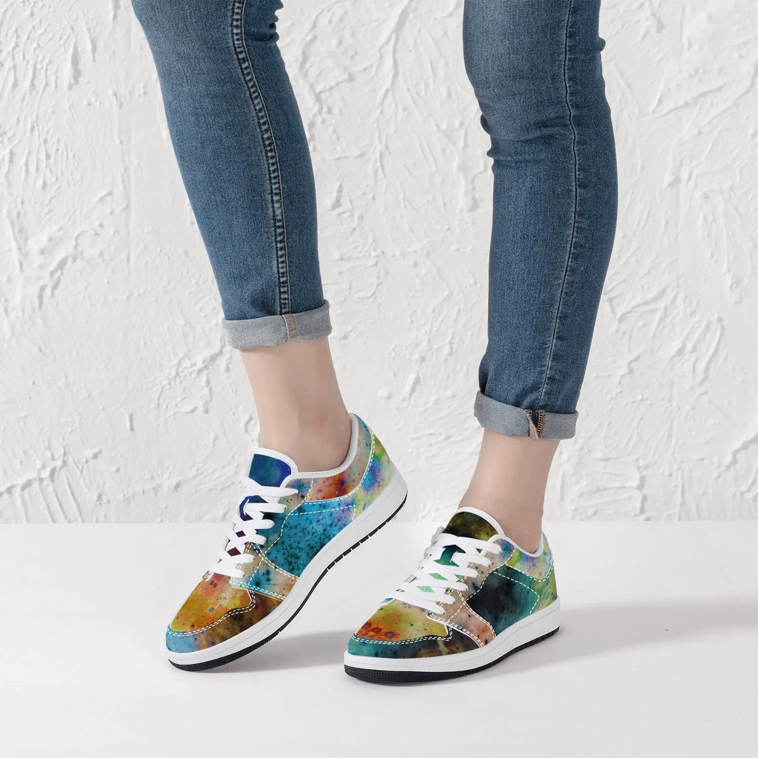 Acquiesce Nightshade Psychedelic Split-Style Low-Top Sneakers