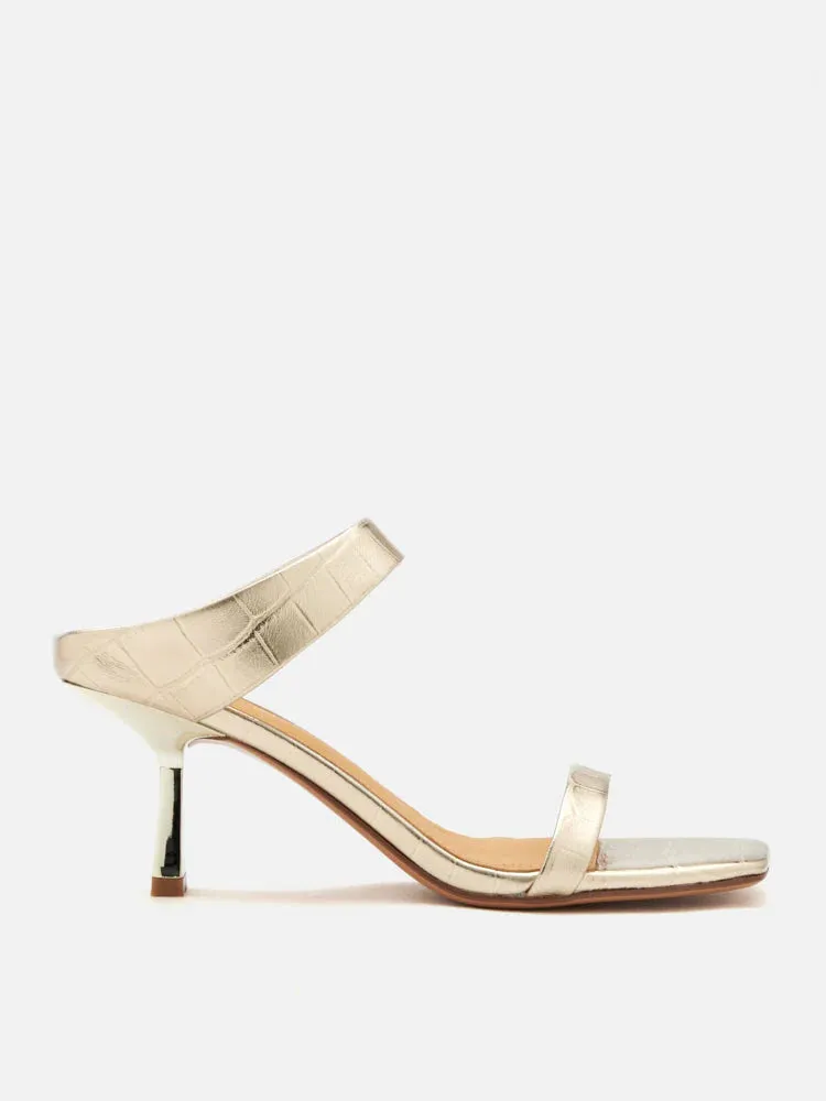 Annalise Metallic Heel Sandals