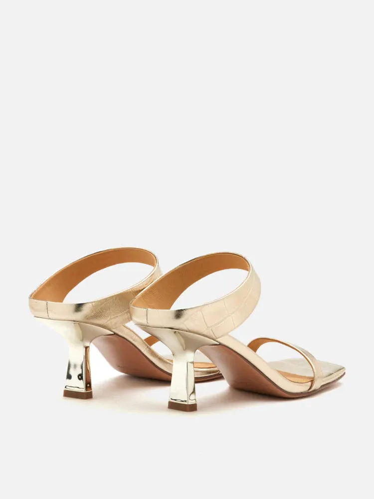 Annalise Metallic Heel Sandals