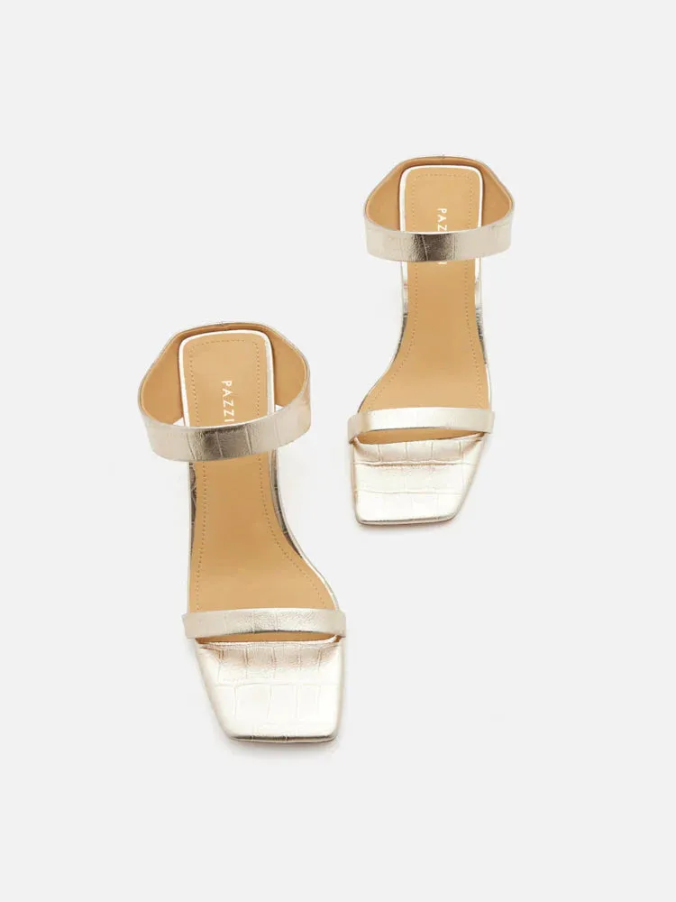 Annalise Metallic Heel Sandals