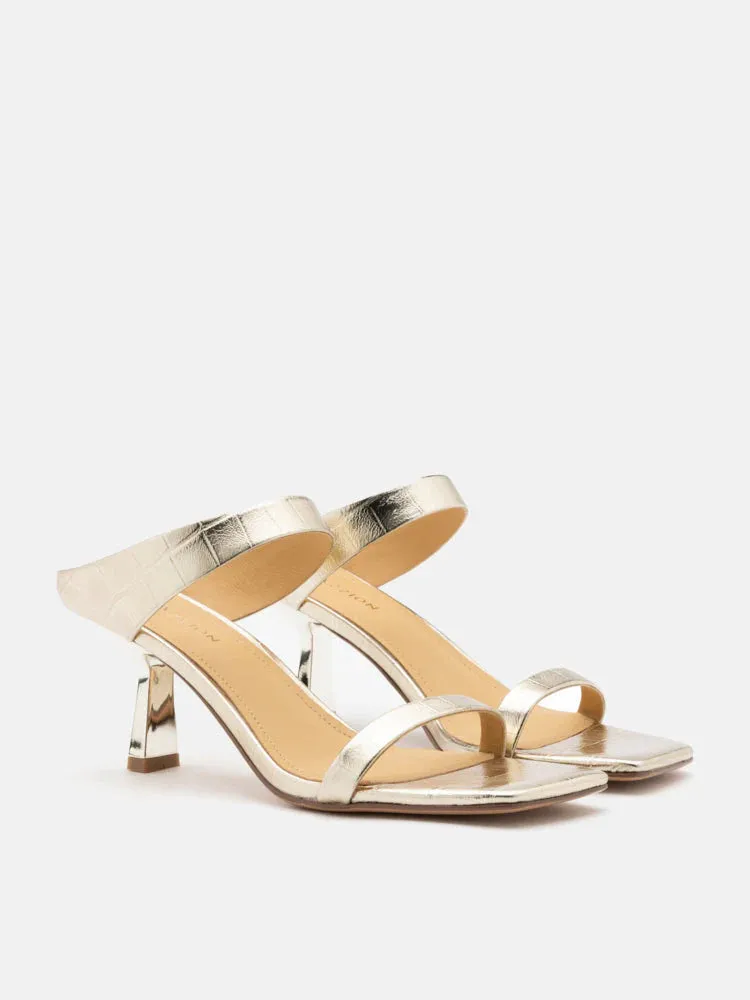 Annalise Metallic Heel Sandals