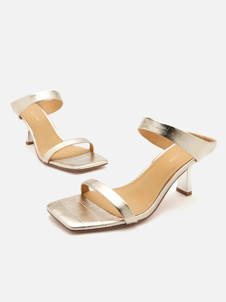 Annalise Metallic Heel Sandals