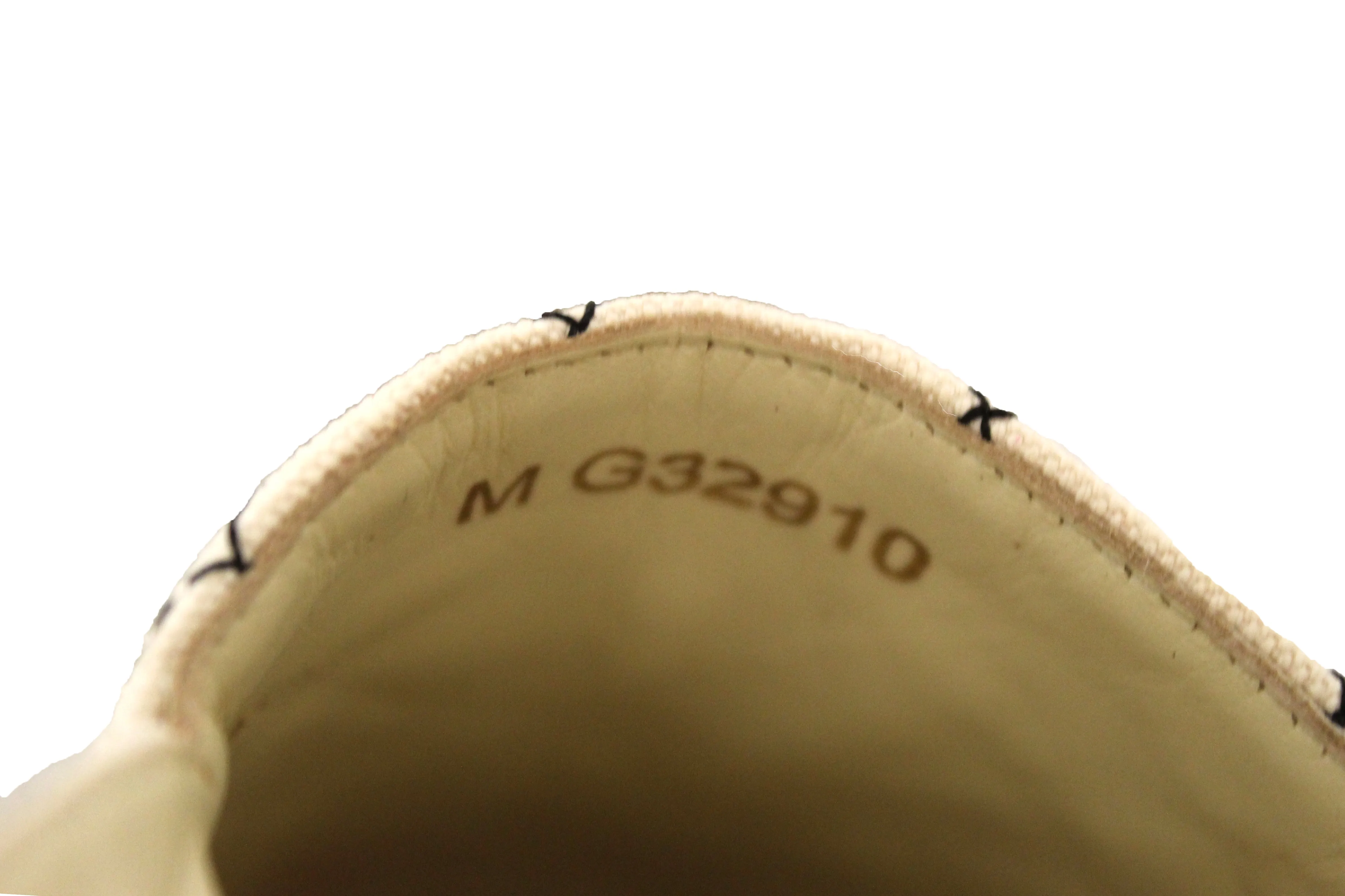 Authentic Chanel Beige/Black Canvas Stitched Espadrilles Shoes Size 35