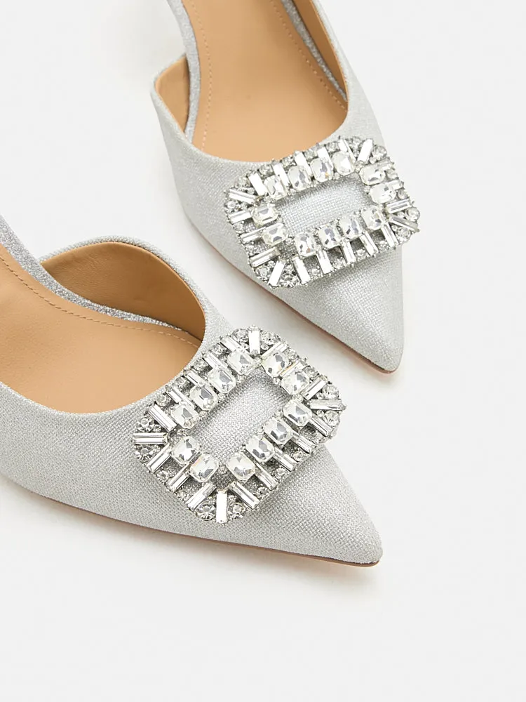 Ayra Diamante Embellished High Heels