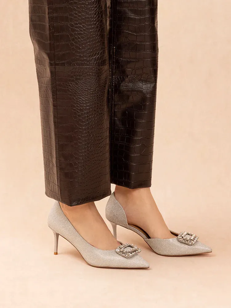 Ayra Diamante Embellished High Heels