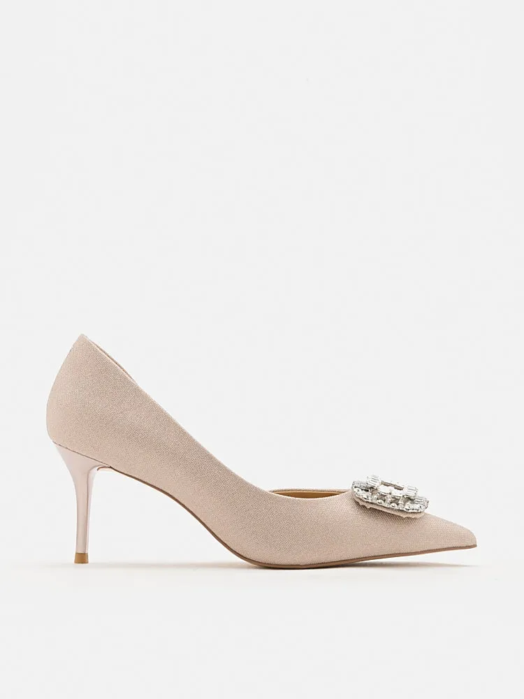 Ayra Diamante Embellished High Heels
