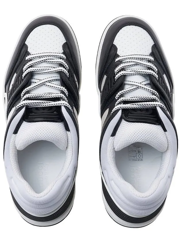 Basket Leather Low Top Sneakers Black White