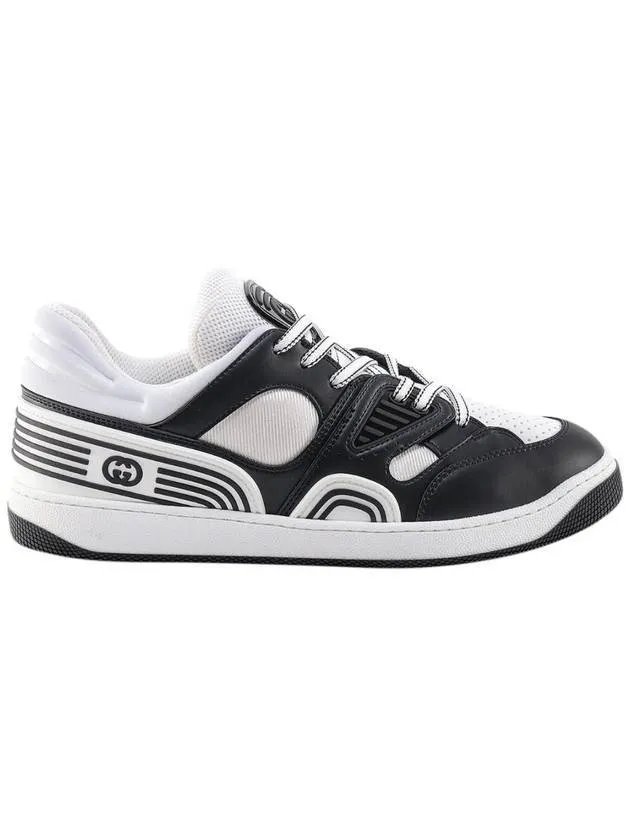 Basket Leather Low Top Sneakers Black White