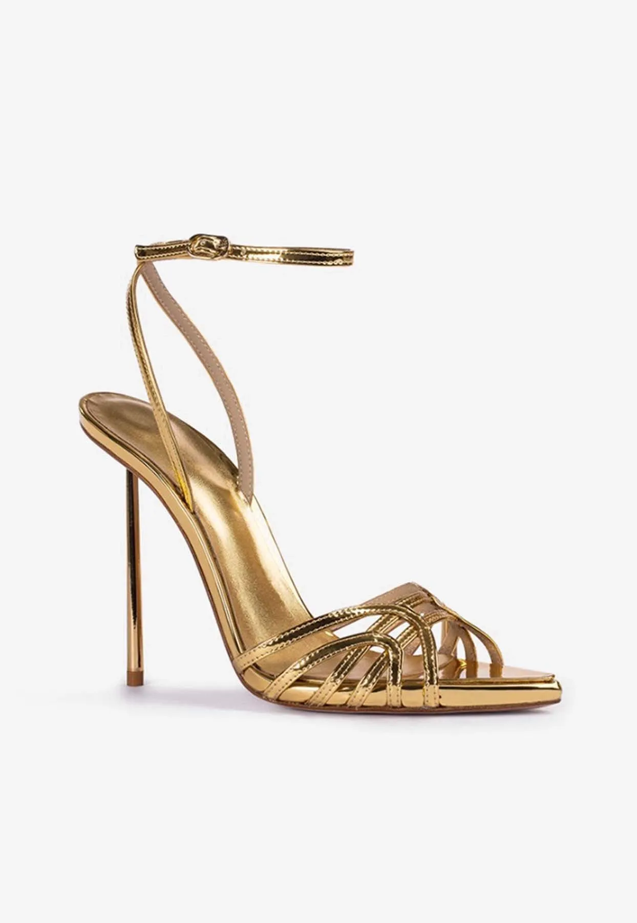 Bella 120 Metallic Leather Sandals