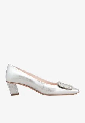 Belle Vivier 45 Metallic Leather Pumps