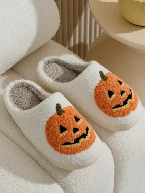 🎅Buy 1 Get 1 FREE🎅A Little Spooky Pumpkin Bedroom Slippers