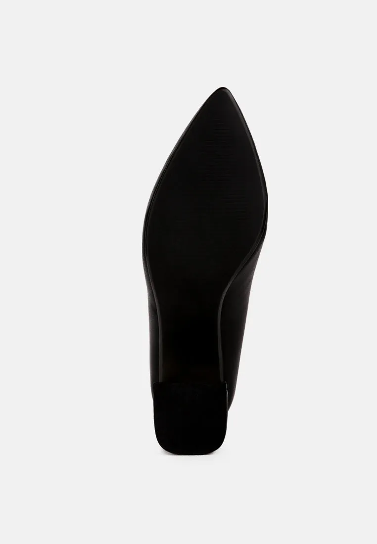 Casey Metallic Detail Block Heel Pumps By RAG