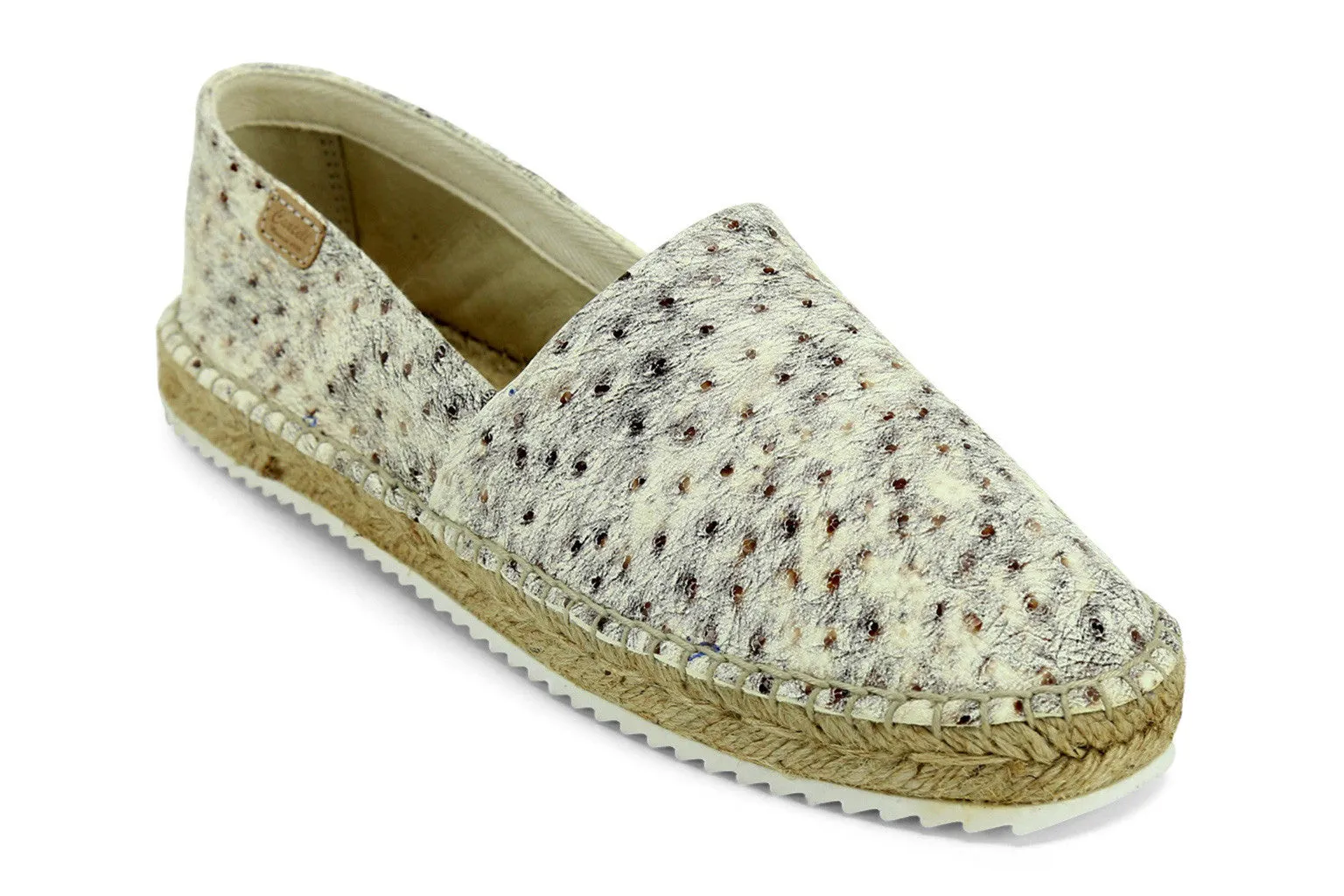 Castell Women's White Dune Leather Espadrilles