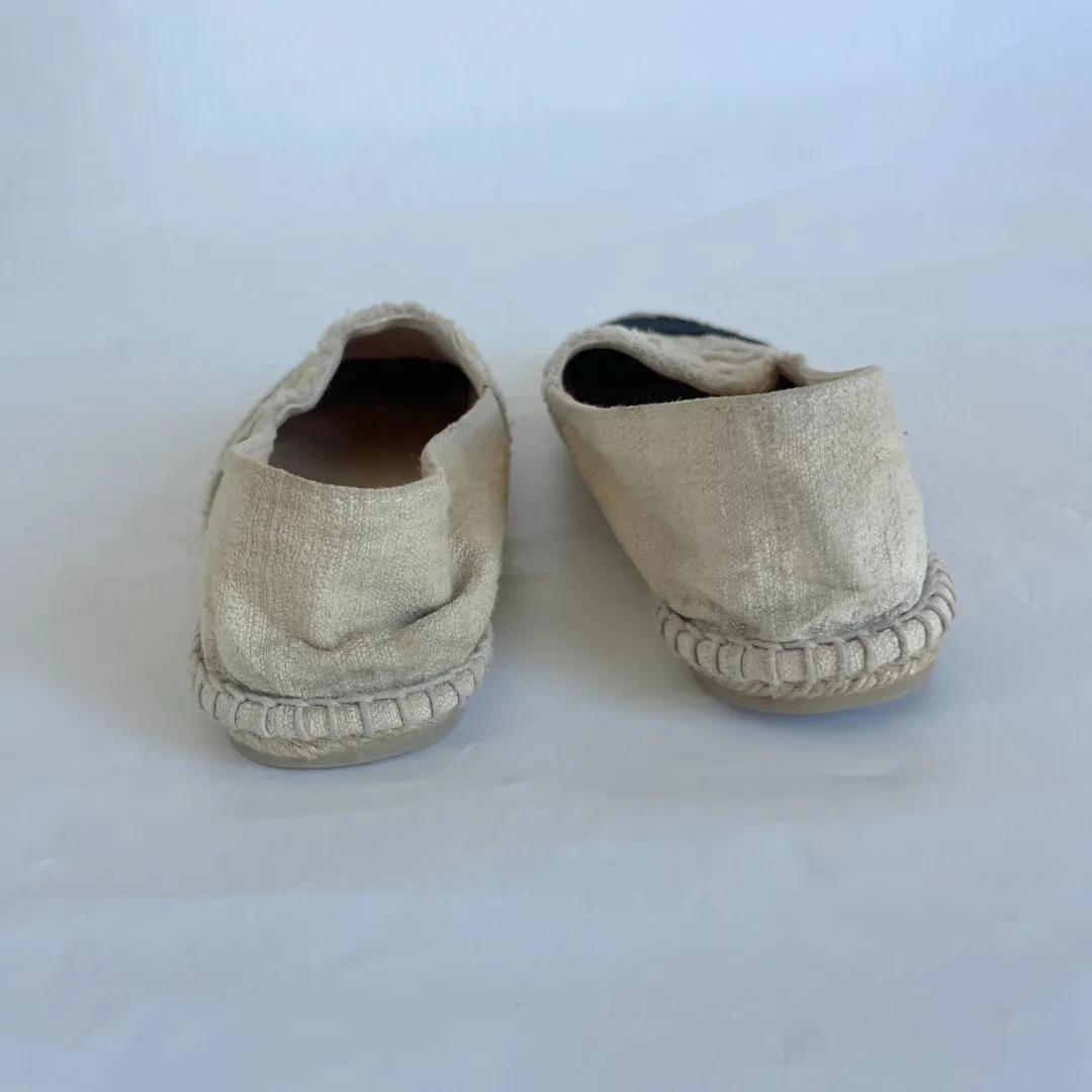 Chanel fabric espadrilles , CC stitched on vamp, 39