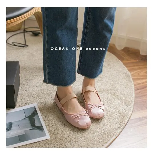 Chicmy Classic Silk Ballet Shoes Elastic Band Ballet Shoes Women Round Toe Bowtie Women Flats Elegant Valentine Shoes 03