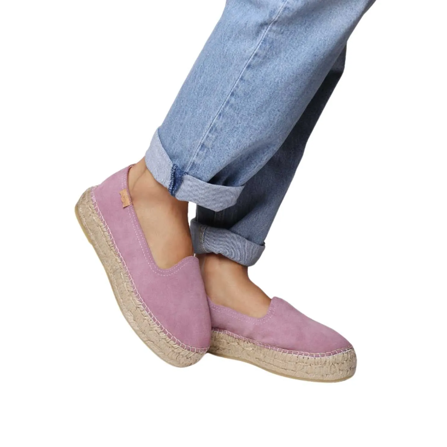Closed Toe Suede Leather Espadrilles for Women - Keira