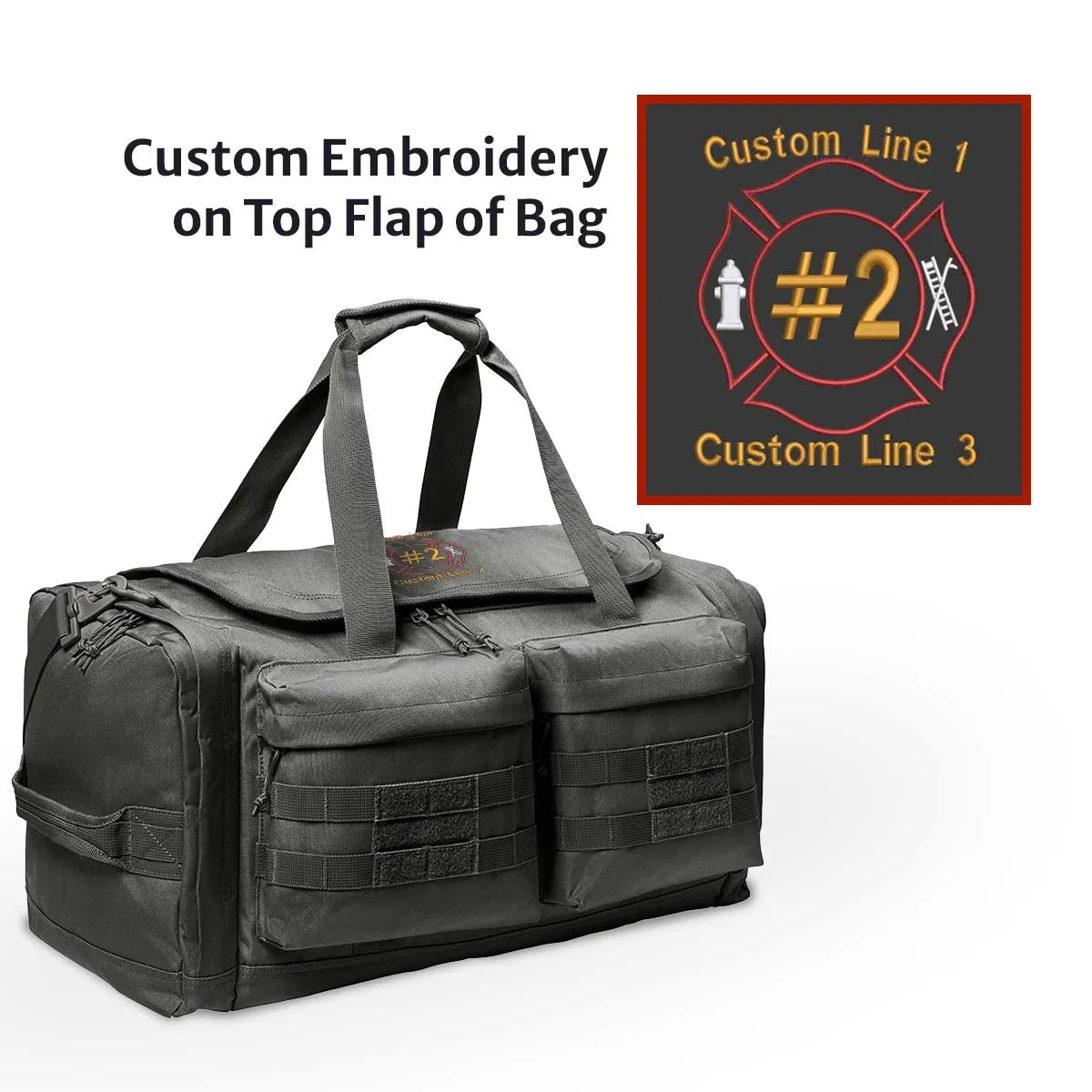 Customized Tactical Duffel Bag with with Maltese Embroidery