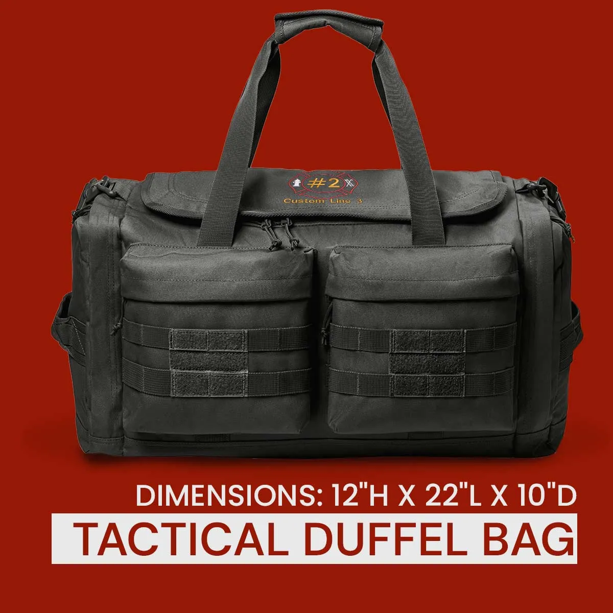 Customized Tactical Duffel Bag with with Maltese Embroidery