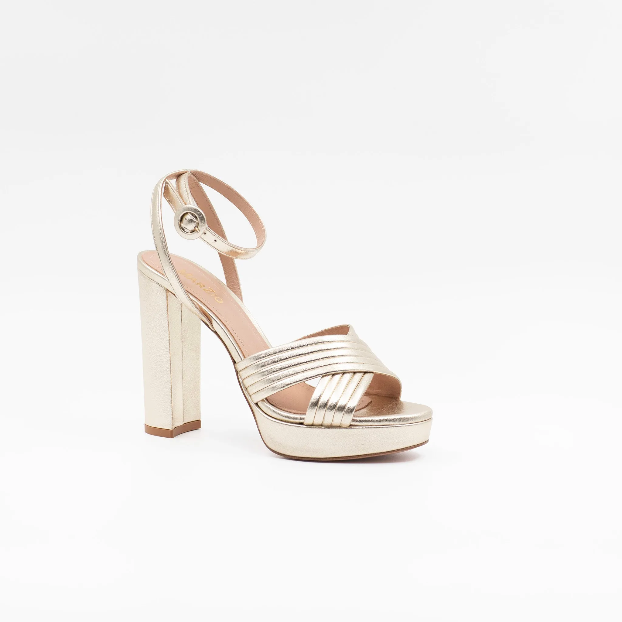Diane Sandal in Gold Leather