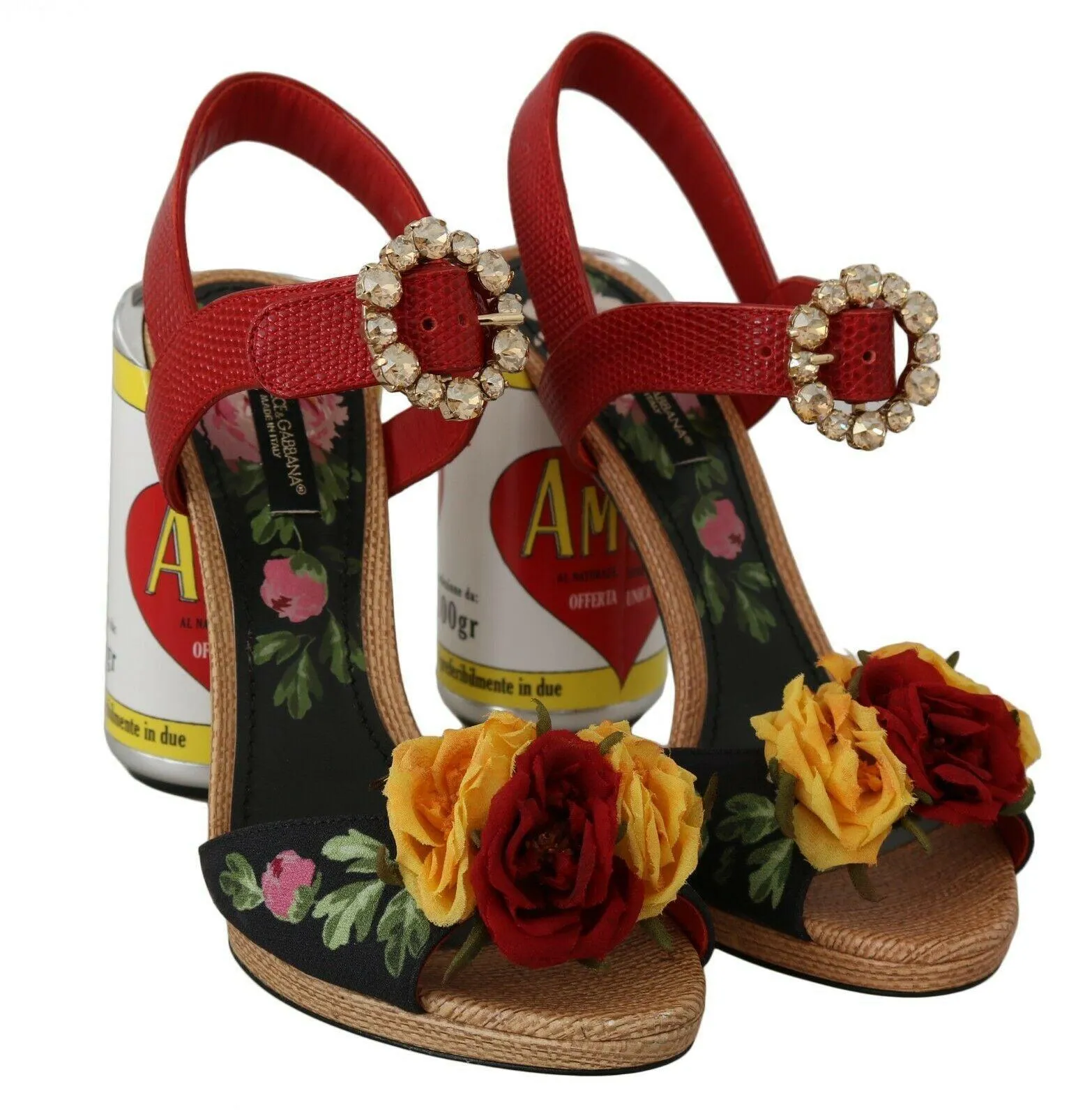 Dolce & Gabbana Cylindrical Heels Amore Sandals