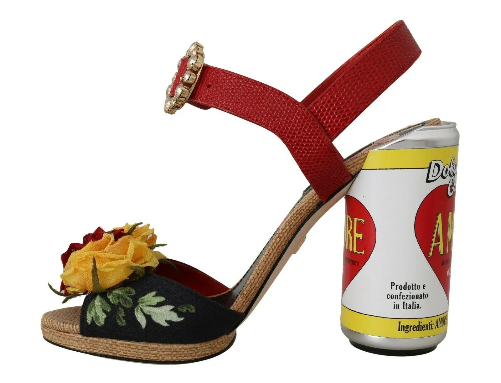 Dolce & Gabbana Cylindrical Heels Amore Sandals