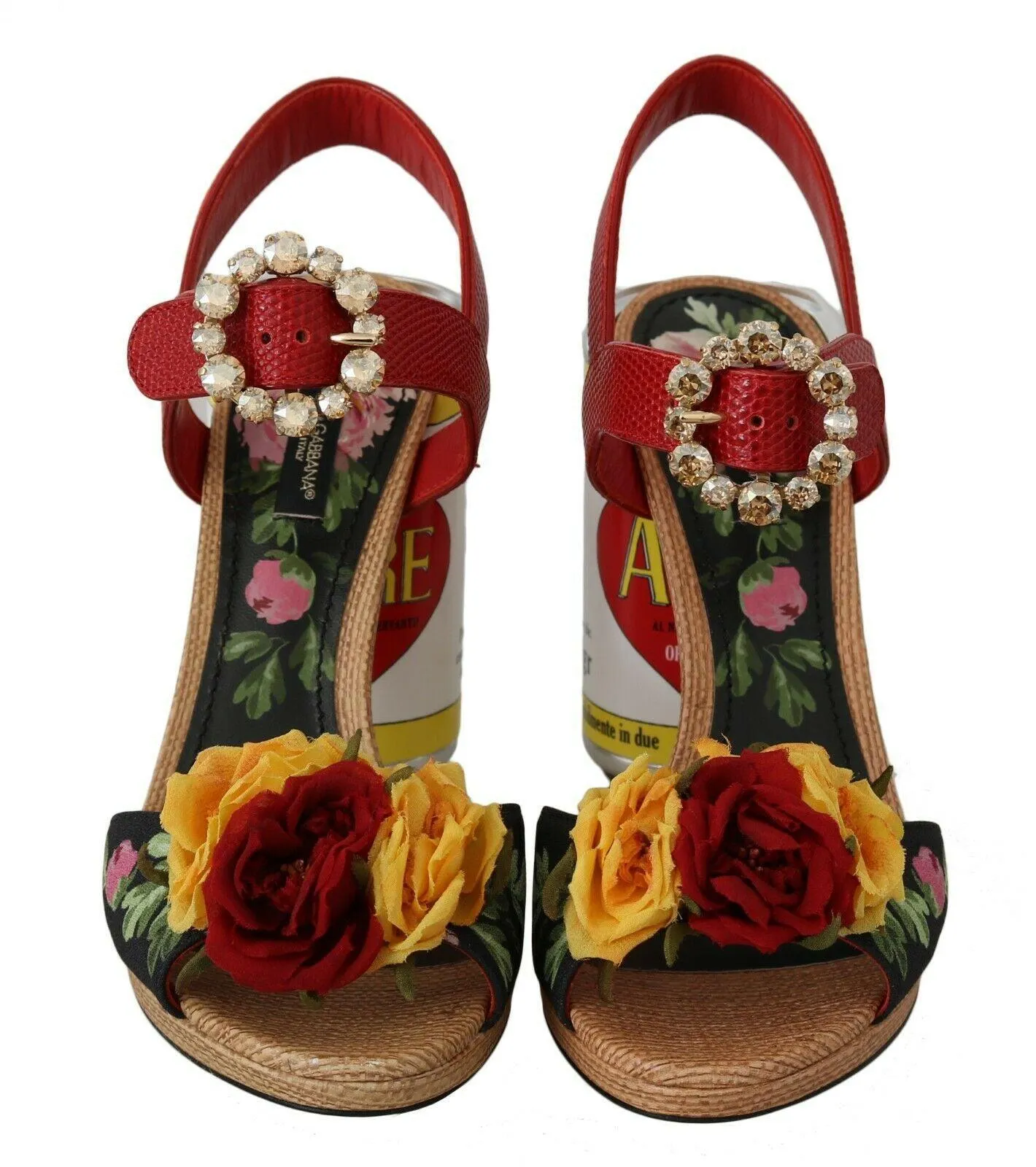 Dolce & Gabbana Cylindrical Heels Amore Sandals