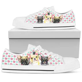 French Bulldog Women's Low Top Shoe Sneakers