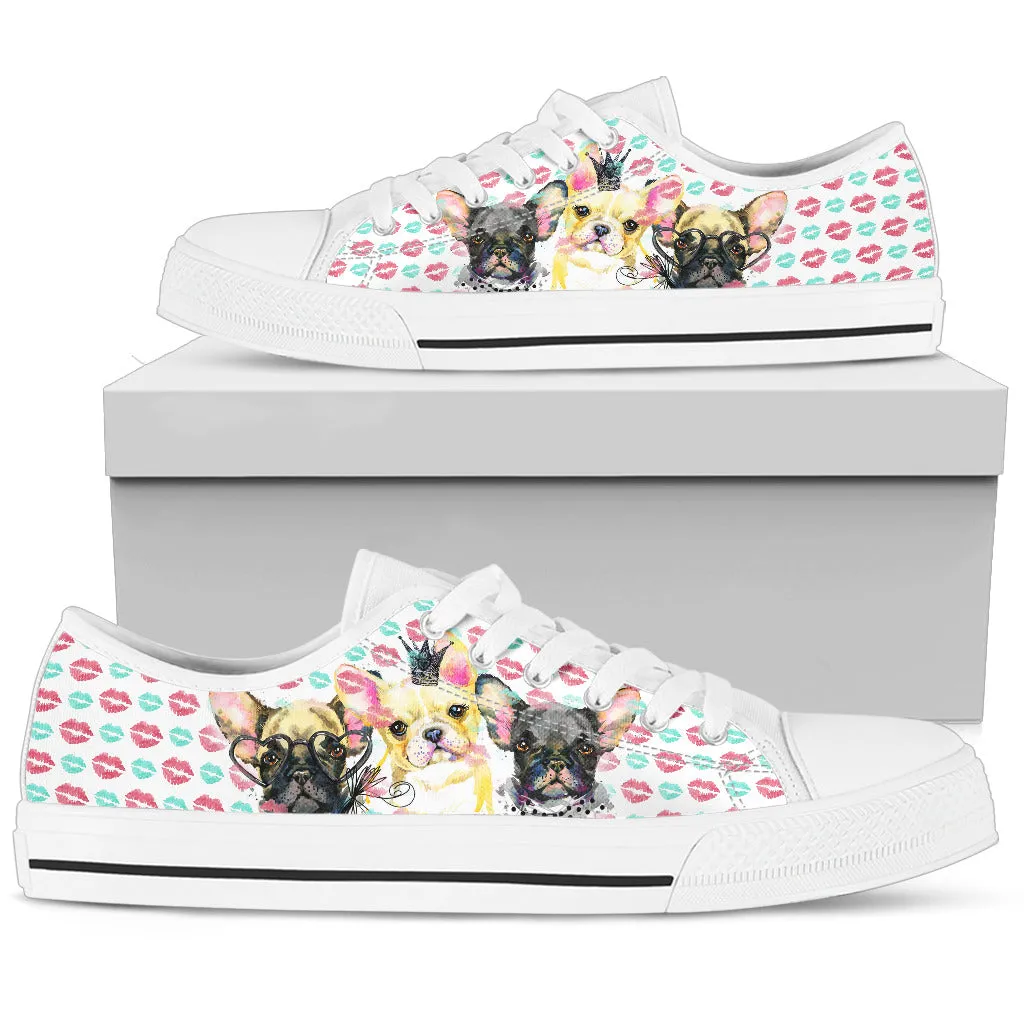 French Bulldog Women's Low Top Shoe Sneakers