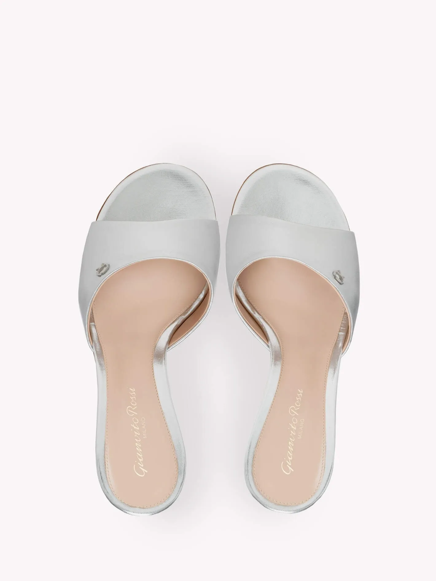 Gianvito Rossi Ascent Mule 55 in Silver Arge