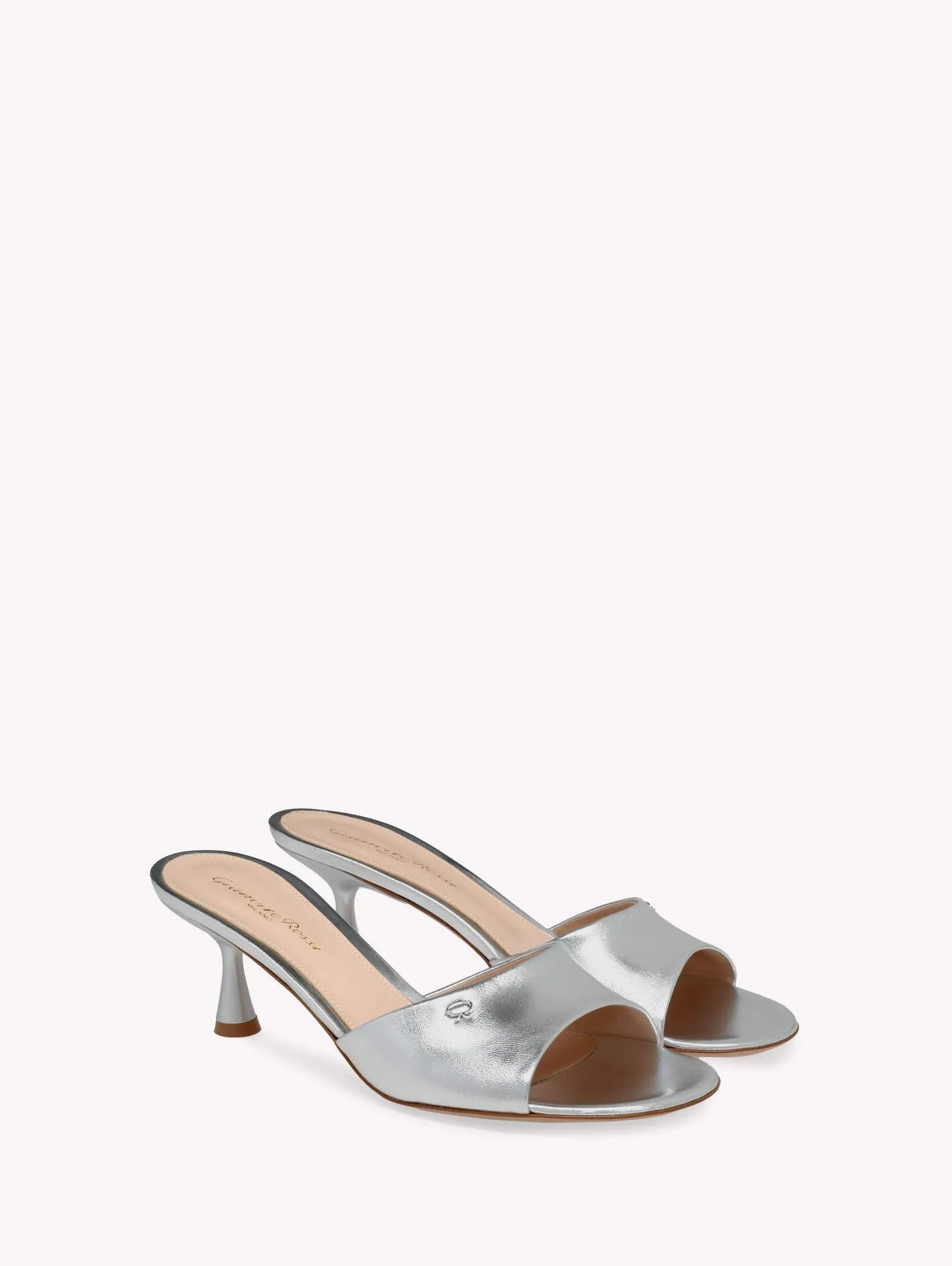 Gianvito Rossi Ascent Mule 55 in Silver Arge