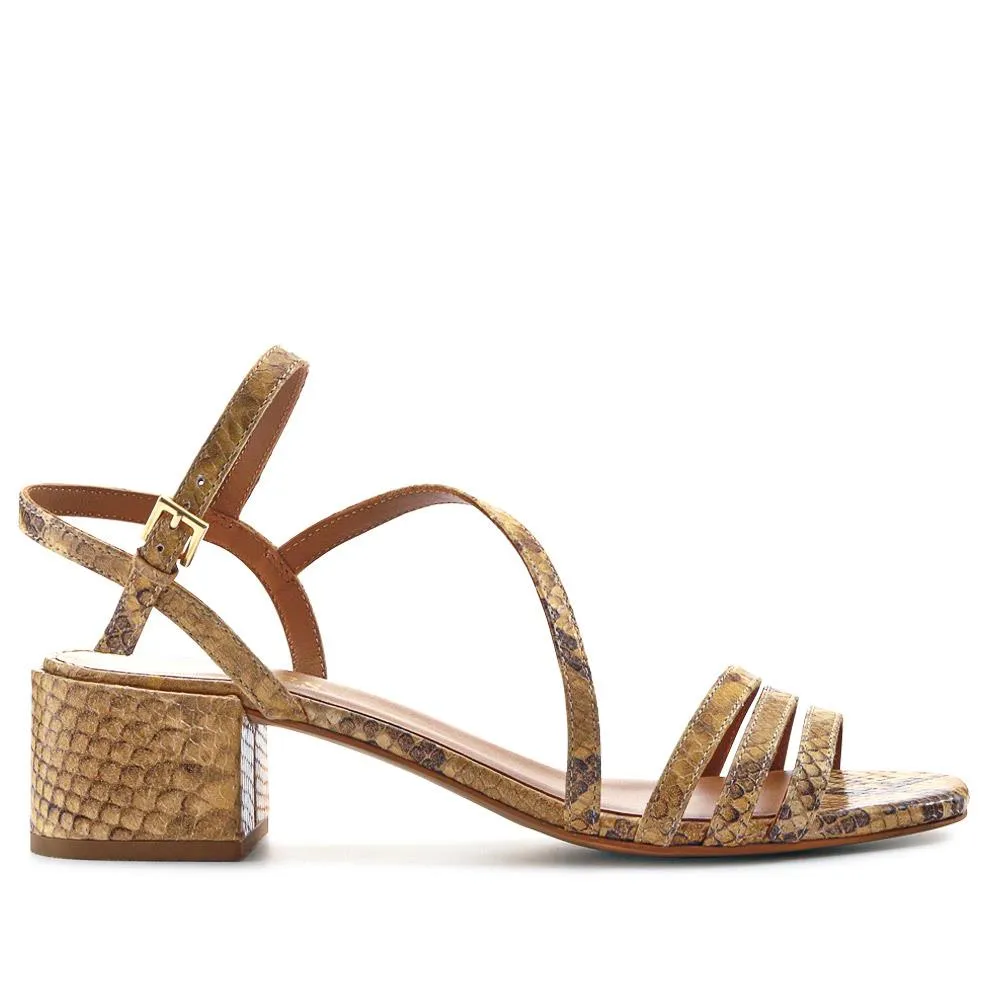 Ginette2 Heeled Leather Sandals - GINETTE2 / 325 061