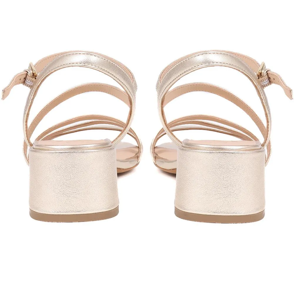 Ginette2 Heeled Leather Sandals - GINETTE2 / 325 061