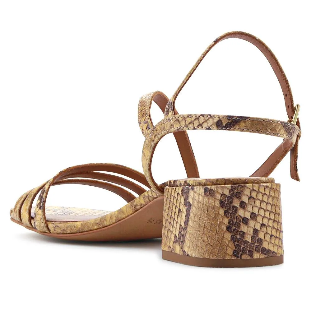 Ginette2 Heeled Leather Sandals - GINETTE2 / 325 061