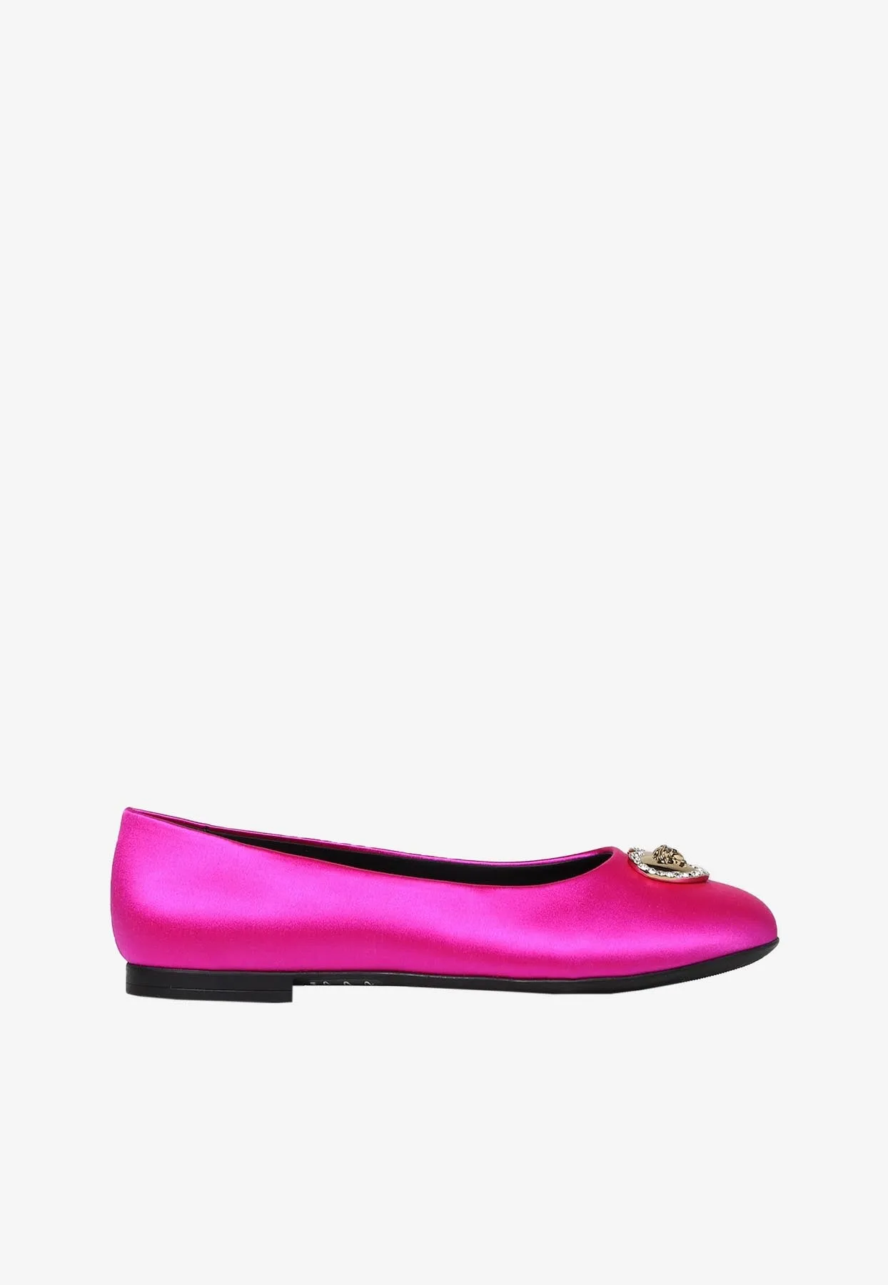 Girls Crystal Heart Medusa Ballet Flats