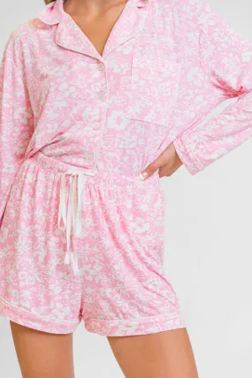 Good To Get Away In Kathy Floral Pajama Shorts