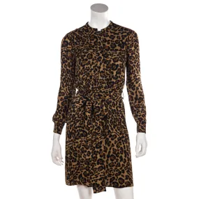 Gucci Leopard Print Shirt Dress Size XXS | IT 38