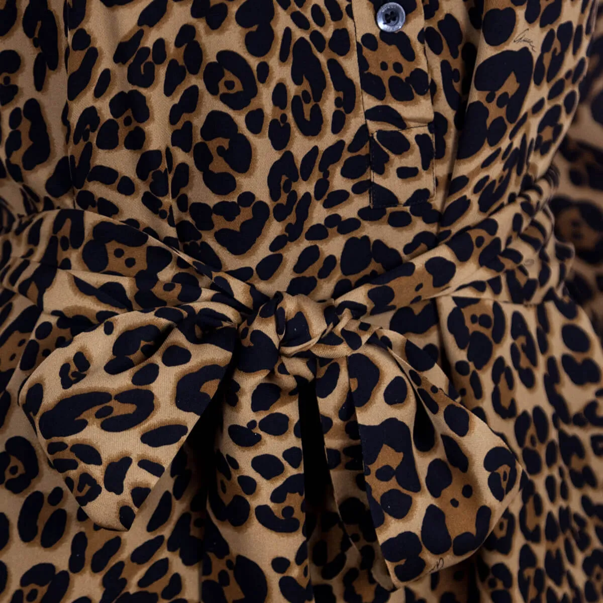 Gucci Leopard Print Shirt Dress Size XXS | IT 38