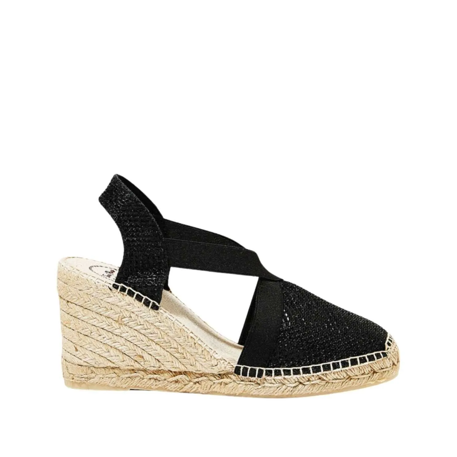 High Heel Metallic Cotton Blend Wedge Espadrille for Women - Triton-7