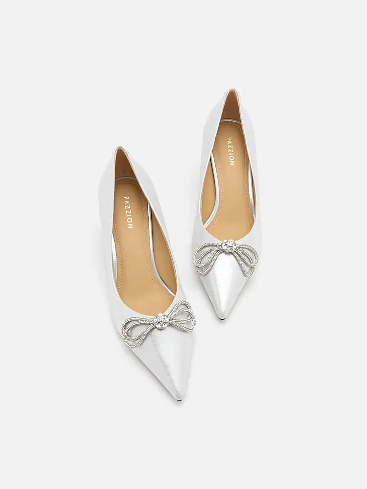 Kendra Crystal Chained Bow Heels